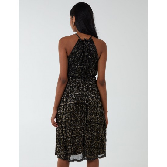 Blouson Halter Neck Midi Dress Blouson Halter Neck Midi Dress