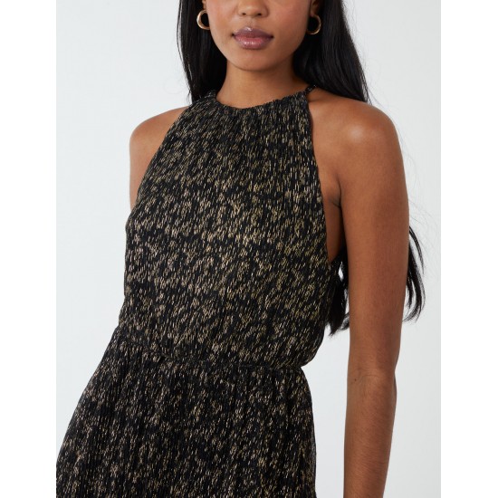 Blouson Halter Neck Midi Dress Blouson Halter Neck Midi Dress