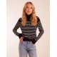 Thin Stripe Roll Neck Jumper Thin Stripe Roll Neck Jumper