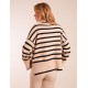 Wide Stripe Roll Neck Jumper Wide Stripe Roll Neck Jumper