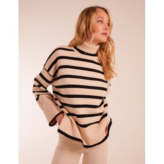 Wide Stripe Roll Neck Jumper Wide Stripe Roll Neck Jumper