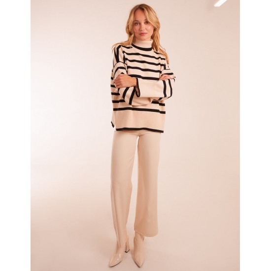 Wide Stripe Roll Neck Jumper Wide Stripe Roll Neck Jumper