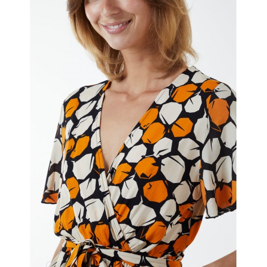 Abstract Honeycomb Cross Over Jumpsuit Abstract Honeycomb Cross Over Jumpsuit