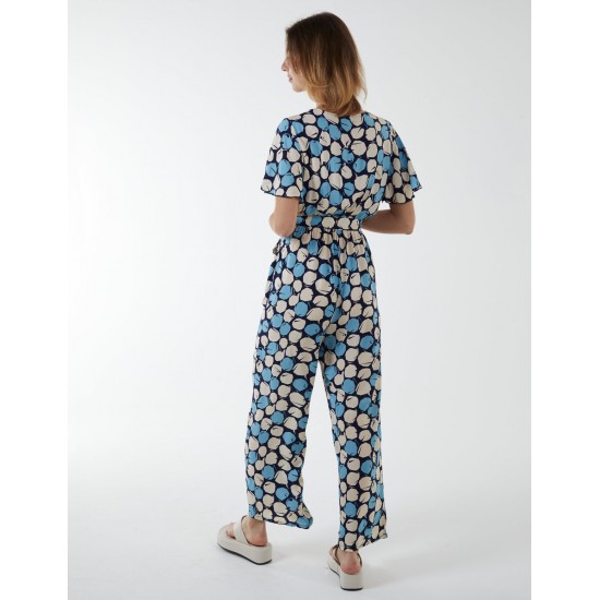 Abstract Honeycomb Cross Over Jumpsuit Abstract Honeycomb Cross Over Jumpsuit