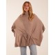 Roll Neck Drawstring Poncho Roll Neck Drawstring Poncho