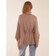 Roll Neck Drawstring Poncho Roll Neck Drawstring Poncho