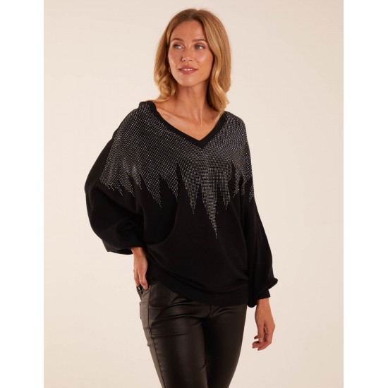 V Neck Diamante Jumper V Neck Diamante Jumper