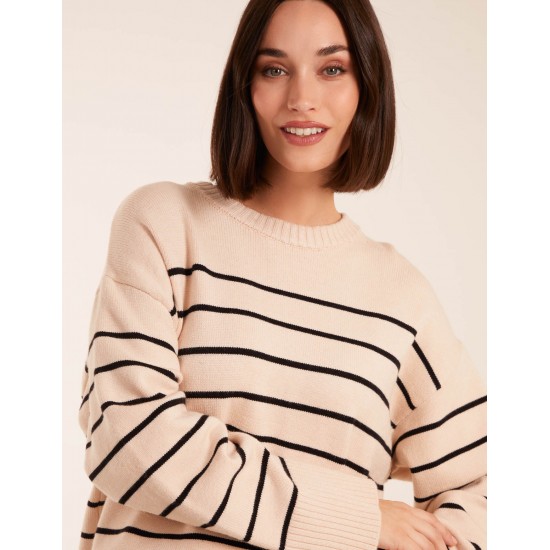 Thin Stripe Crew Neck Chunky Jumper Thin Stripe Crew Neck Chunky Jumper